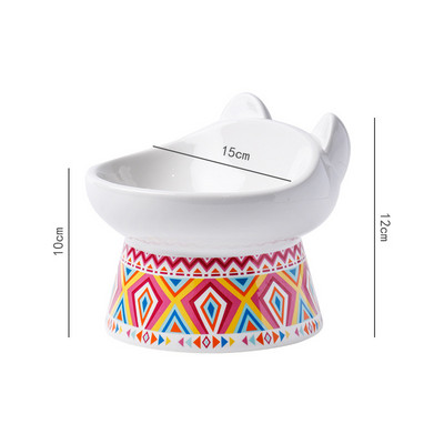 Bol de mâncare din ceramică cu covoraș pentru pisici