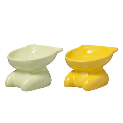 Керамична купа на стойка за храна на котки - различни цветове