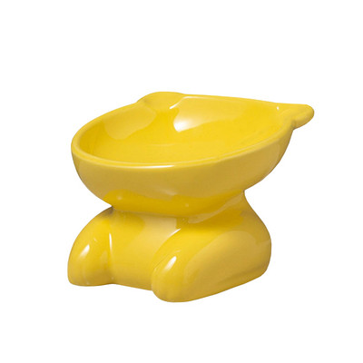 Керамична купа на стойка за храна на котки - различни цветове