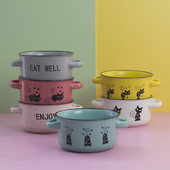 Bol rotund din ceramică pentru hrana pisicilor