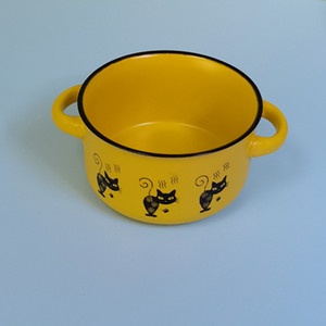 Bol rotund din ceramică pentru hrana pisicilor