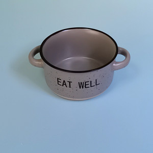 Bol rotund din ceramică pentru hrana pisicilor