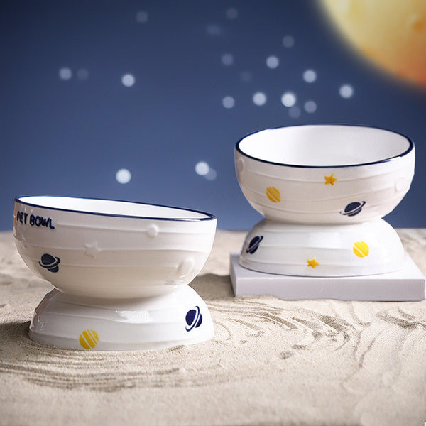 Keraamiline kauss kassitoidu jaoks - kaks mudelit