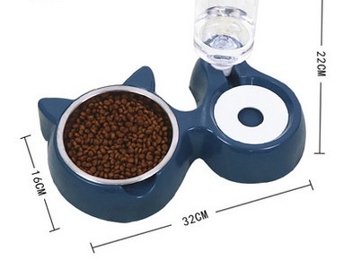 2 vienā pārtikas bļoda un kaķu dozators