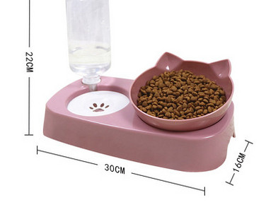 2 vienā pārtikas bļoda un kaķu dozators