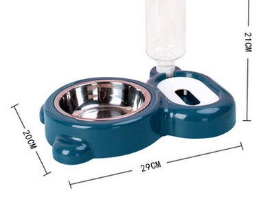 2 vienā pārtikas bļoda un kaķu dozators
