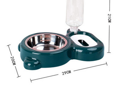 2 vienā pārtikas bļoda un kaķu dozators