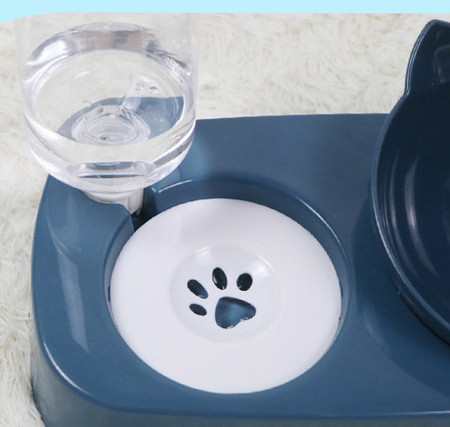 2 vienā pārtikas bļoda un kaķu dozators