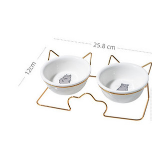 Двойна купа за котки с метална стойка - няколко модела