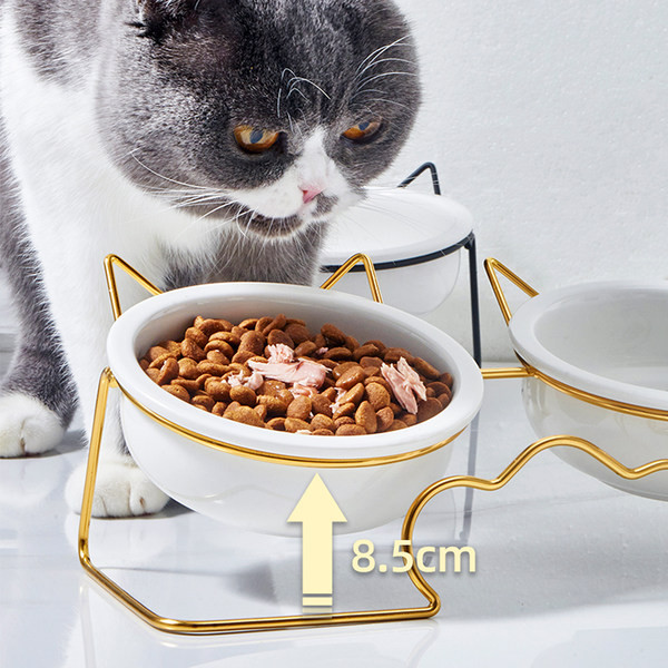 Двойна купа за котки с метална стойка - няколко модела