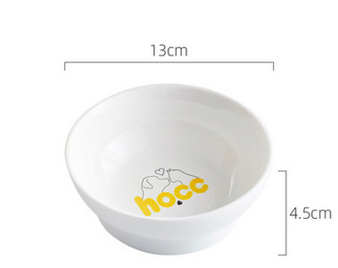 Bol în alb cu o inscripție potrivită pentru pisici