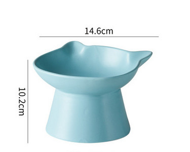 Керамична купа на стойка за храна на котки