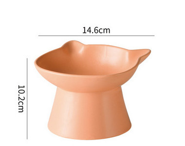 Керамична купа на стойка за храна на котки