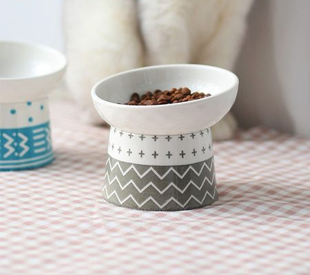 Bol din ceramică pentru pisici - două culori