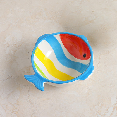 Χρωματιστό κεραμικό μπολ για γατοτροφή