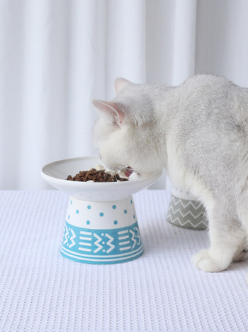 Комплект от един или два броя керамична купа за храна на котки
