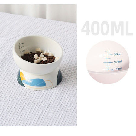 Bol rotund din ceramică pentru hrana pisicilor