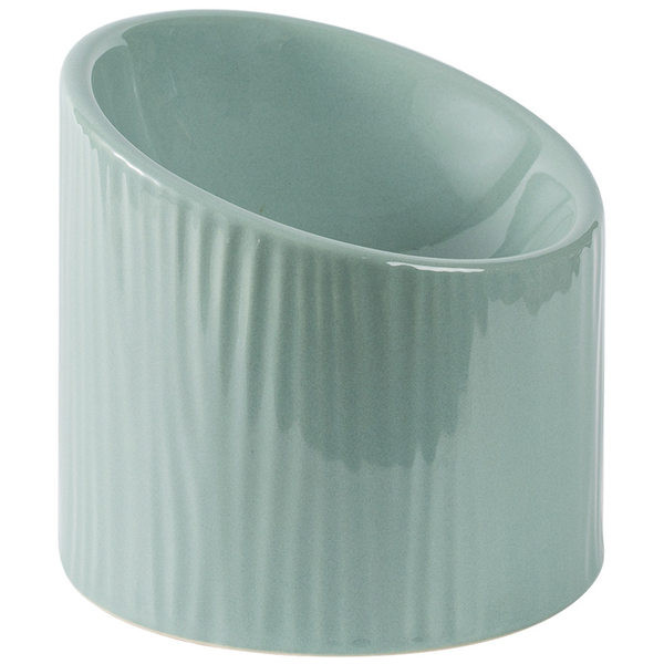 Kolmes värvitoonis keraamiline kauss kassitoidu jaoks