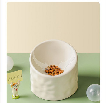 Керамична купа за храна на котки в няколко цвята