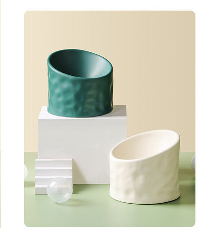 Bol din ceramica pentru mancarea pisicilor in mai multe culori