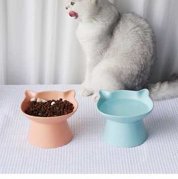 Керамична купа за храна на котки в три цвята