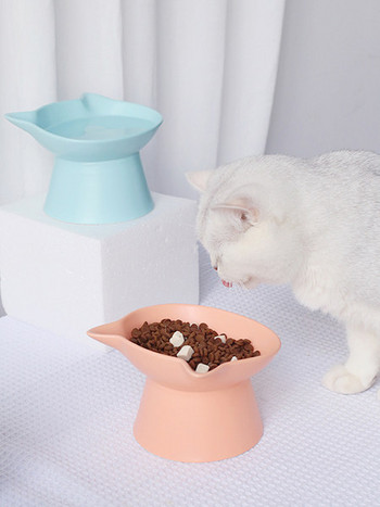 Керамична купа за храна на котки в три цвята
