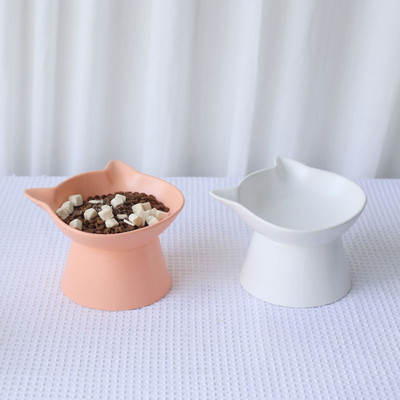 Керамична купа за храна на котки в три цвята