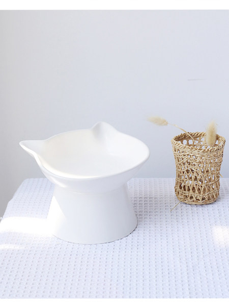 Керамична купа за храна на котки в три цвята