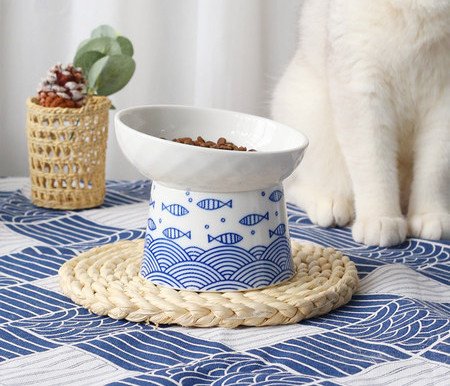 Bol din ceramică pentru pisici - două culori