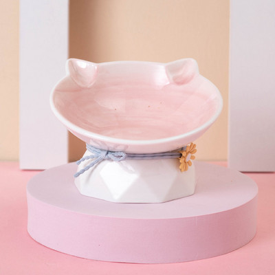 Χρωματιστό κεραμικό μπολ για γατοτροφή