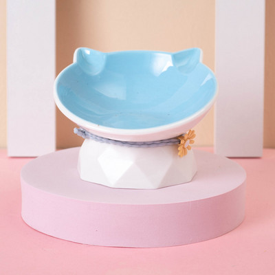 Χρωματιστό κεραμικό μπολ για γατοτροφή