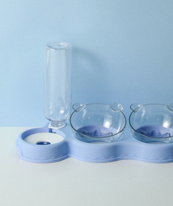 Bol dublu pentru mâncare și dozator de apă