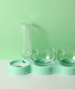 Bol dublu pentru mâncare și dozator de apă