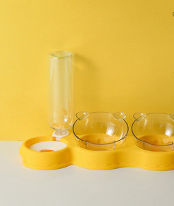 Bol dublu pentru mâncare și dozator de apă