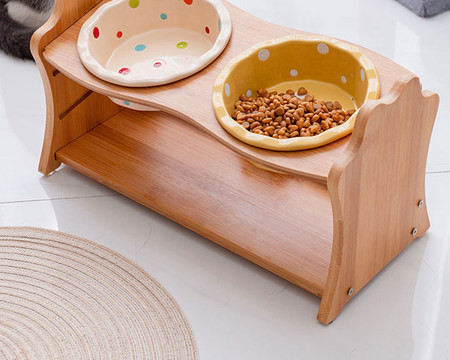 Κεραμικό μπολ για γάτες με ή χωρίς ξύλινη βάση