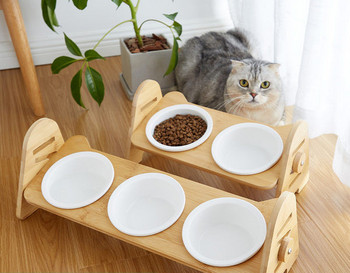 Μπολ για γάτες και νερό σε τρία μοντέλα
