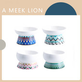 Värviline keraamiline kassitoidukauss