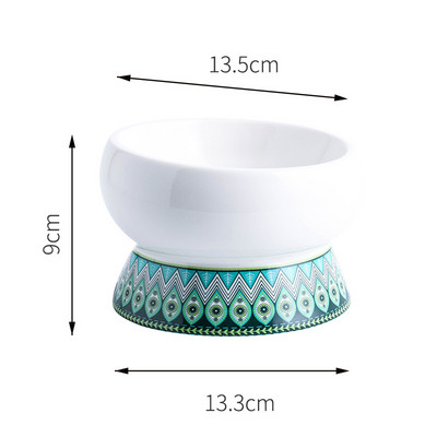 Värviline keraamiline kassitoidukauss