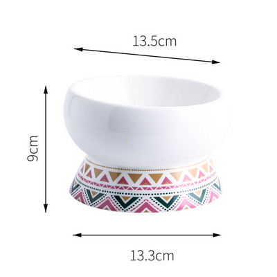 Värviline keraamiline kassitoidukauss