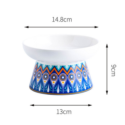 Värviline keraamiline kassitoidukauss