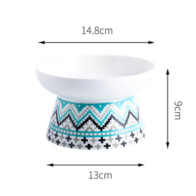 Värviline keraamiline kassitoidukauss