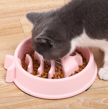 Αργό μπολ ταΐσματος για γάτες και σκύλους