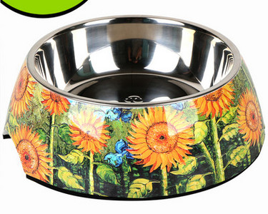 Bol rotund colorat pentru hrana pentru pisici sau caini