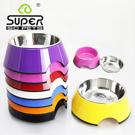 Bol rotund colorat pentru hrana pentru pisici sau caini