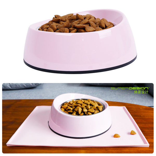 Bol din oțel inoxidabil pentru hrană pentru pisici