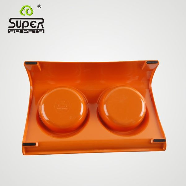 Метална двойна купичка за храна с неплъзгаща се основа