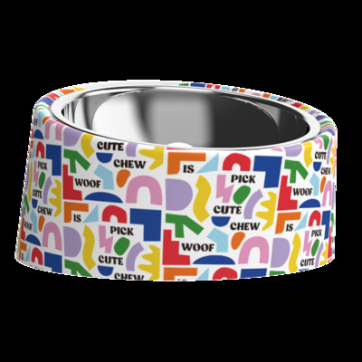 Μεταλλικό στρογγυλό μπολ για γατοτροφή με αντιολισθητική βάση