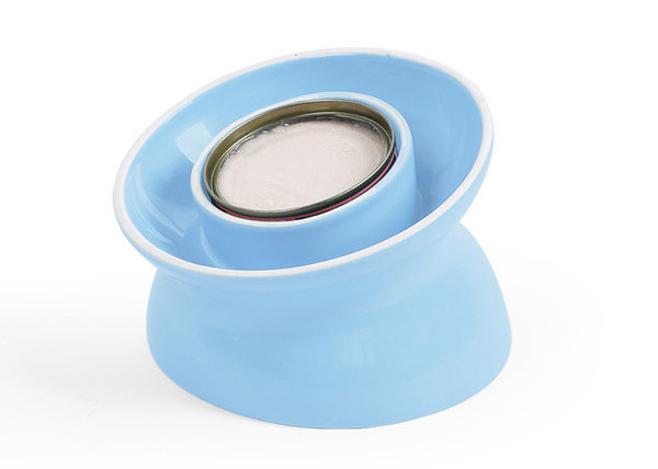 Kahes värvitoonis keraamiline kauss kassidele