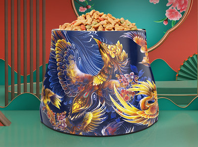 Värviline kassitoidukauss