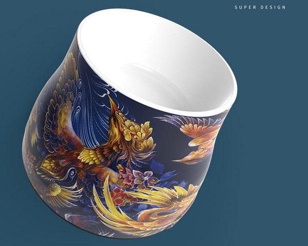 Värviline kassitoidukauss